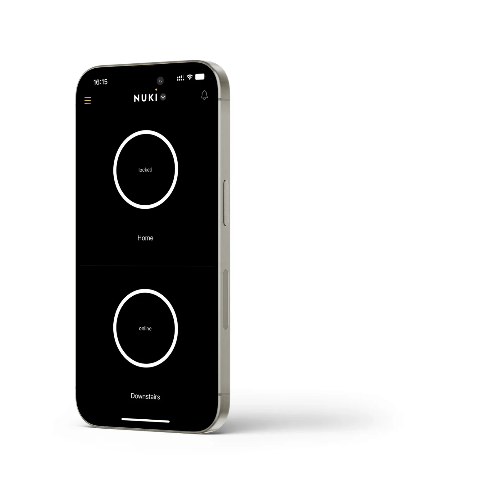 Nuki App üzerinden Opener kontrol ekranı